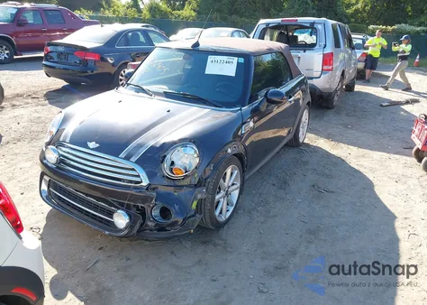 2013 Mini Convertible Cooper z USA, uszkodzony, nr VIN WMWZN3C57DT568846